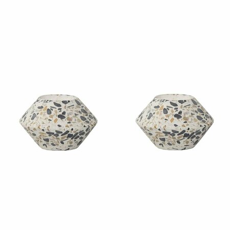 CONSERVATORIO SET OF 2 3.8&apos; Terrazzo Tea Light Holder CO2970753